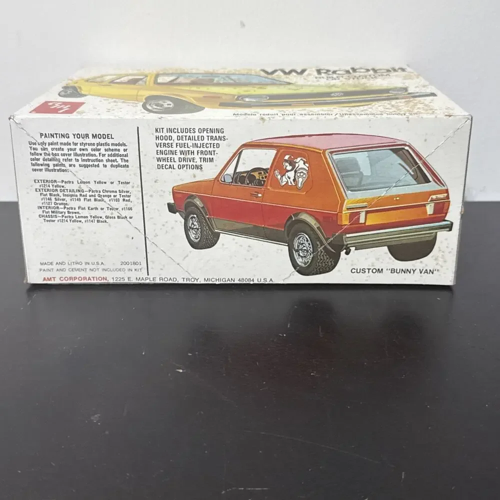 AMT Volkswagen Rabbit Mk I VW Kit # 2001 Stock or Custom Unbuilt‎ in Box Mk1